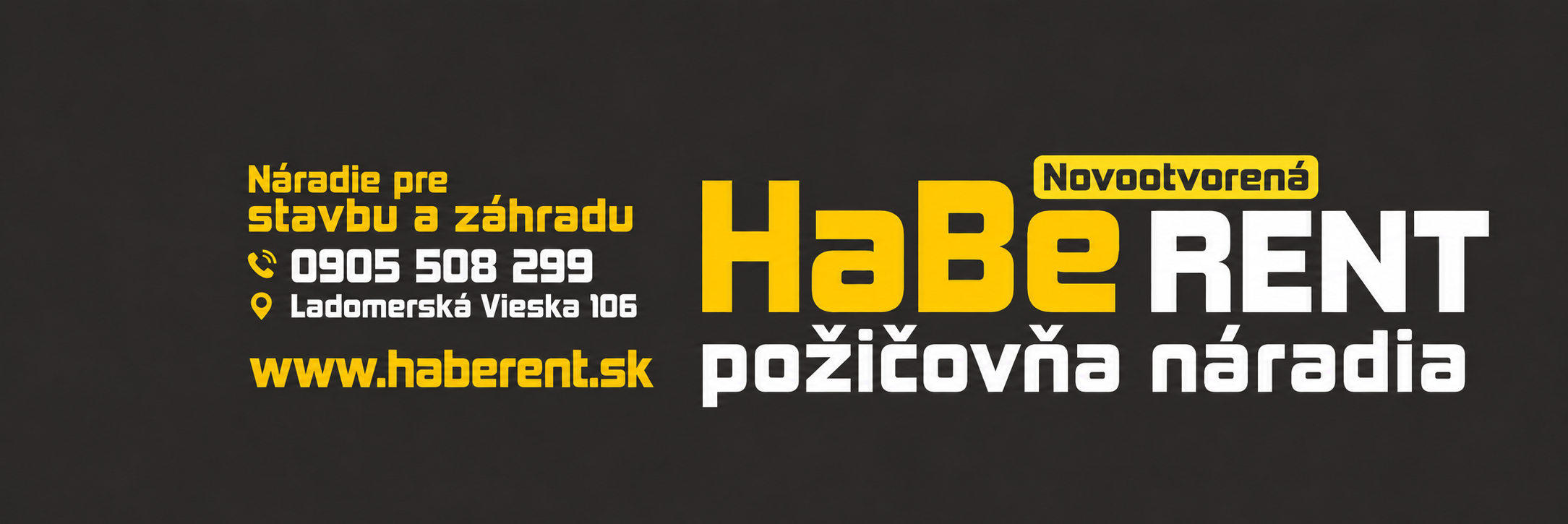 Kontaktný banner HaBeRENT v Ladomerskej Vieske